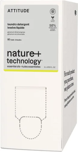 Miniatura 11 de ATTITUDE Detergente para ropa con aceites esenciales, verificado por EWG, vegano, ingredientes a base de plantas y minerales, HE, botella