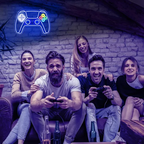 Miniatura 5 de Letrero de Neón para Gamers, Letrero de Neón LED con Forma de Gamepad para Decoración de Cuarto de Gamer, Letrero de Neón Gaming para Decoración