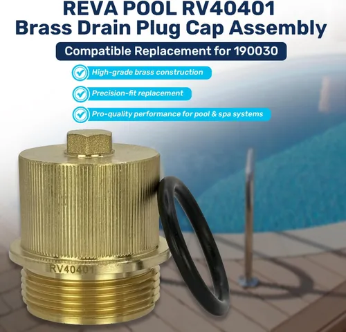 Miniatura 2 de RV40401 X50 - Conjunto de tapa de tapón de drenaje de latón duradero de grado profesional Reemplazo compatible para 190030 Accesorio esencial