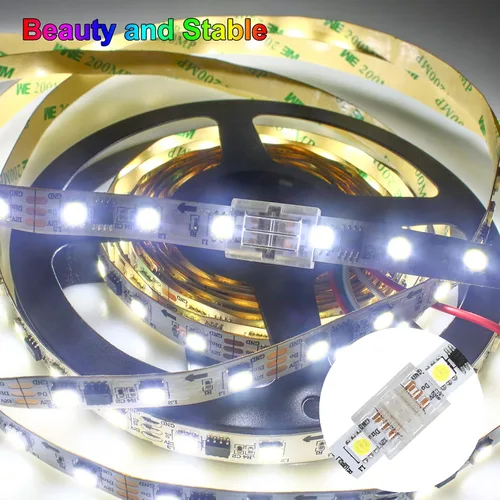 Miniatura 7 de RGBZONE 10 piezas 3 pines 8mm Conectores de tira LED Actualizados Conector rápido de tira a tira sin soldaduras y sin brechas para tira de luz LED