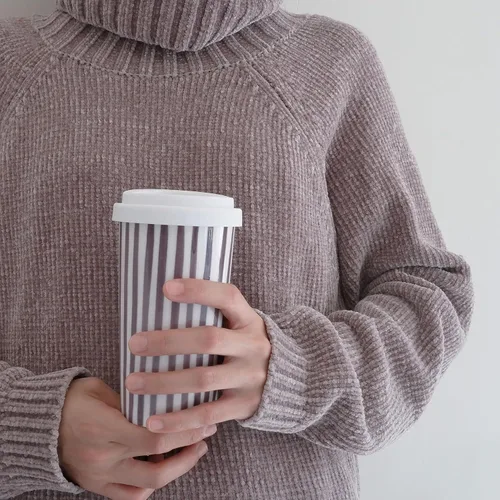 Miniatura 5 de Millie - Taza de viaje de cerámica con tapa, taza de café reutilizable de 12 onzas, esta taza de café de viaje de cerámica hecha a mano es apta