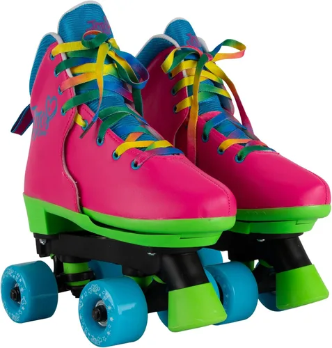 Miniatura 7 de Circle Society Adjustable Kids Roller Skates, Sizes 12-3 & 3-7 US, Indoor & Outdoor Roller Skates, Comfortable Lace-Up Design for Beginners, Fun