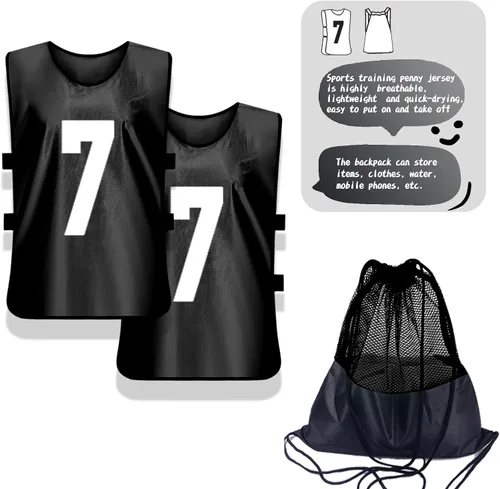 Miniatura 2 de Scrimmage - Chaleco de entrenamiento (12 unidades) para deportes de equipo, camisetas para adultos y jóvenes, baberos de fútbol, camisetas