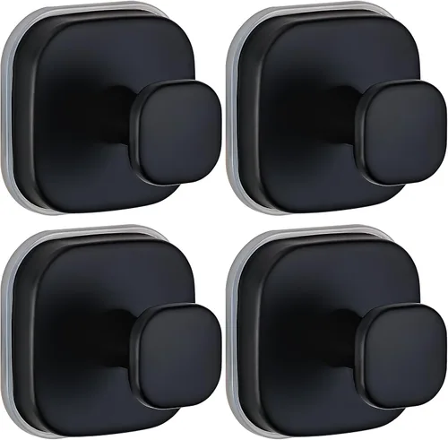 Ganchos de ventosa para ducha, ganchos de baño reutilizables para toallas, batas y lufa, montaje sin taladro en cocina, paredes, metal, vidrio, Mate