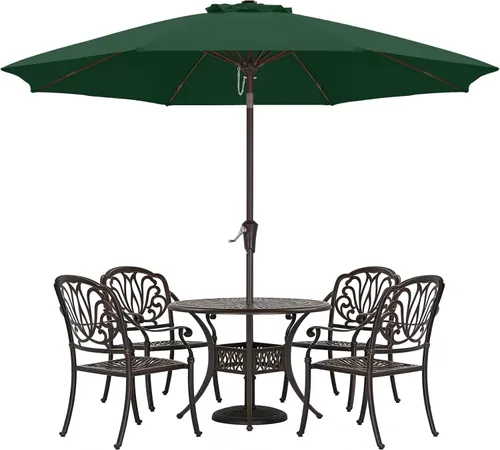 Miniatura 11 de ABCCANOPY Sombrilla de patio al aire libre de 7.5 pies, sombrilla de mesa con protección UV con manivela para una fácil instalación, adecuada