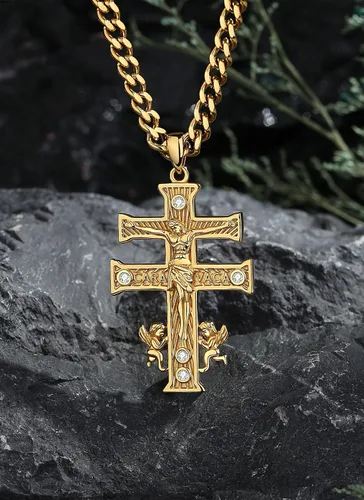 Miniatura 220 de CELESTIA Medallas de plata de ley 925 San Miguel/San Cristóbal/San Benito/San Gabriel/Virgen María/Jesús/Caravaca/Metatrón/Sello de los Siete