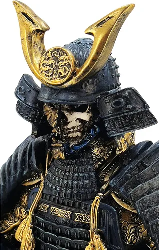 Miniatura 4 de LOOYAR Estatua de guerrero samurai antiguo medieval zombi de resina, figura decorativa artesanal para sala de estar, porche, oficina, escritorio
