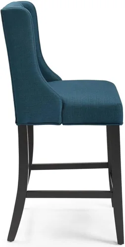 Miniatura 5 de Modway Baronet - Juego de 2 taburetes tapizados de tela con botones copetudos, color azul