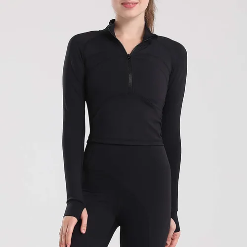 Miniatura 2 de Específico Heart - Chaqueta de yoga para mujer, 12 con cremallera, forro polar térmico, manga larga, con agujeros para el pulgar