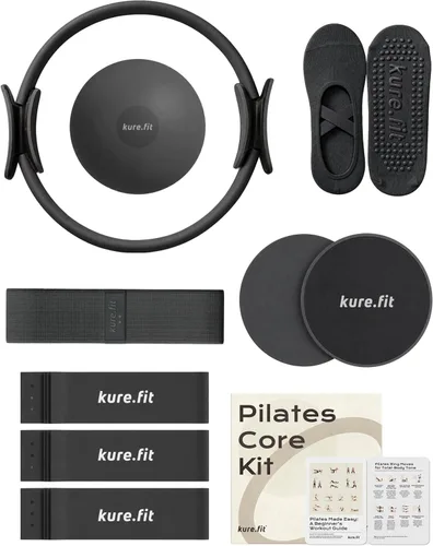 Miniatura 21 de Kit de pilates para mujer - Juego de equipo de pilates para el hogar con anillo, pelota y bandas de resistencia Kit de pilates con accesorios