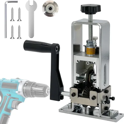 Pelacables de 0.039-0.984 in, herramienta pelacables, máquina para manivela o taladro, manual que se puede fijar o quitar, pelacables para reciclaje