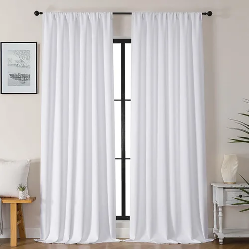 Miniatura 132 de Gwine Cortinas opacas para dormitorio, 54 pulgadas de largo, paneles de cortina de ventana con aislamiento térmico y reducción de ruido, cortinas