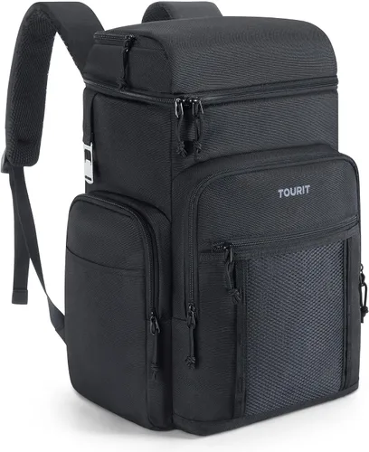 Miniatura 13 de TOURIT Enfriador de mochila aislante: 30 latas impermeable a prueba de fugas mochila más fresca suave bolsa de viaje playa picnic camping Rosa