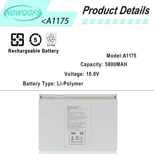 Miniatura 2 de Novedad A1175 - Batería para portátil Apple MacBook Pro de 15 pulgadas A1260 A1150 A1211 A1226 (solo para versión 2006 2007 2008) MA348 MA348/A