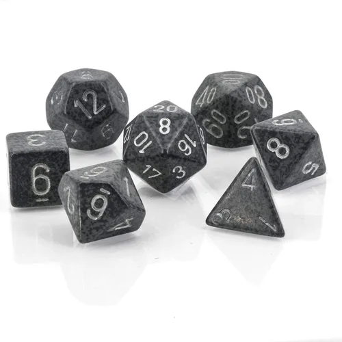 Miniatura 5 de DND - Juego de dados Chessex D&D de 0.630 in de plástico poliédrico moteados de alta tecnología, dados de mazmorras y dragones, incluye 7 dados – D4