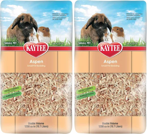 Miniatura 6 de Kaytee Aspen - Ropa de cama para mascotas para conejillos de indias, conejos, hámsters, jerbos y chinchillas, 19.7 litros