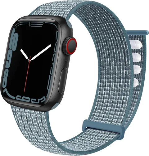 Miniatura 9 de Correa deportiva compatible con Apple Watch Band de 1.496 in, 1.575 in, 1.654 in, 1.732 in, iWatch Series 6 5 SE 4 3 2 1, correa de nailon con azul