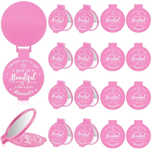 Miniatura 17 de 100 piezas de espejo compacto inspirador de 2.76 pulgadas a granel para mujeres, pequeños regalos de graduación, día de la madre, fiesta, bolso