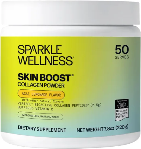 Miniatura 10 de Sparkle Wellness VERISOL Péptidos de colágeno hidrolizados Bioactivos Suplemento de polvo de colágeno con vitamina C para la salud de la piel