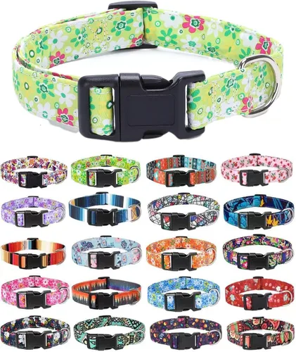 Miniatura 15 de Collares de Navidad para perros pequeños, lindos collares suaves y ajustables para perros y niñas, S 22. Estilo navideño