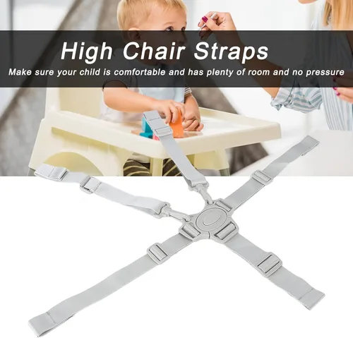 Miniatura 4 de Eujgoov Correas para silla alta ajustable de 5 puntos arnés de seguridad para bebé, cinturón de seguridad para cochecito, silla de paseo universal