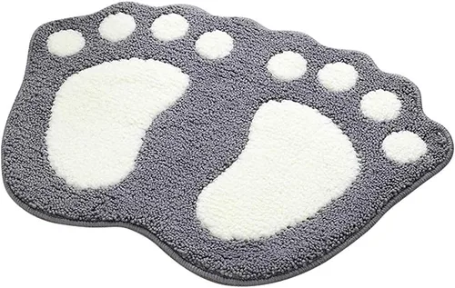 Miniatura 22 de MIFXIN Alfombra de baño con pies grandes, antideslizante, suave, absorbente, alfombra de área (rosa, 16 x 24 pulgadas)