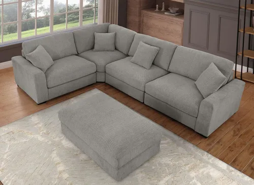 Miniatura 10 de Sofá modular Cloud de 212 pulgadas con tumbona grande, profundo y cómodo, sofás seccionales en forma de L de gran tamaño para sala de estar, Blanco