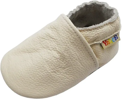 Miniatura 14 de YALION - Mocasines de cuero suave para bebés, niños y niñas, para gatear y dar sus primeros pasos