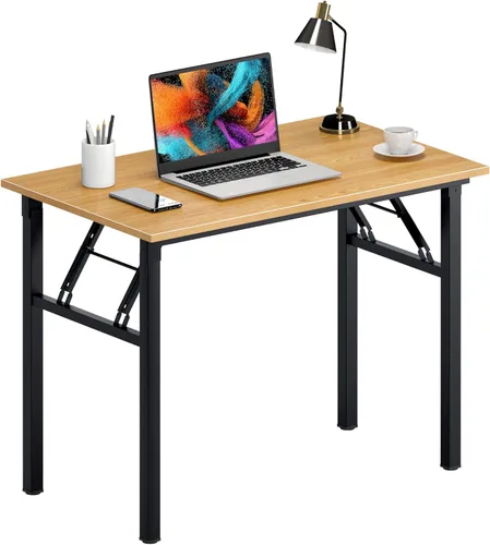 Miniatura 39 de Need AC5AW - Escritorio pequeño plegable, resistente y robusto para computadora, oficina en casa, dormitorios y espacios pequeños, no requiere Roble