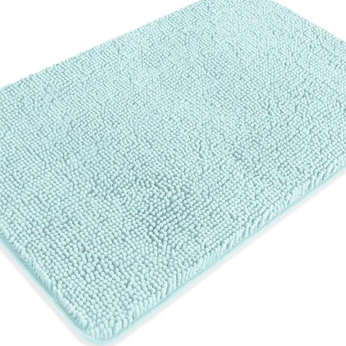 Miniatura 637 de Alfombra de baño pequeña de 12 x 18 pulgadas, lavable y absorbente, antideslizante, alfombra de baño de felpilla gruesa y suave para baño, ducha
