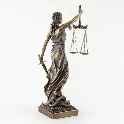 Miniatura 3 de Top Collection Estatua de La Justicia con acabado en bronce de 12.5 pulgadas
