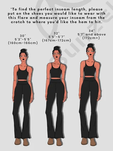 Miniatura 2 de Sunzel Butterflycra - Mini leggings acampanados de cintura alta para mujer, control de abdomen, pantalones de yoga casuales para yoga