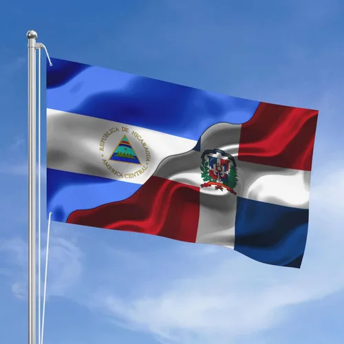 Miniatura 20 de Banderas de Honduras y República Dominicana para exteriores de 3 x 5 pies, tres capas de tela para coser a doble cara, impresión de 3 x 5 pies