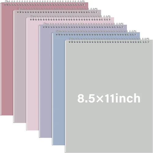 Miniatura 7 de Maitys 6 blocs de notas legales Steno en espiral de 8.5 x 11 pulgadas, bloc de notas encuadernadas en la parte superior, tapa dura, bloc de notas