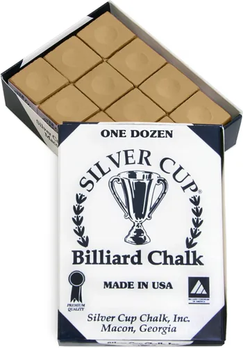 Miniatura 10 de Silver Cup caja de gis para tacos de pool/billar, 12 cubos. Azul