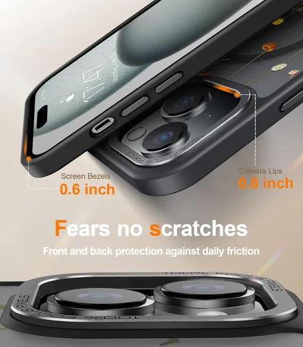 Miniatura 269 de Goodon para iPhone 15 Pro Max con protector de pantalla de privacidad, compatible con Magsafe, funda translúcida mate a prueba de golpes - Linda