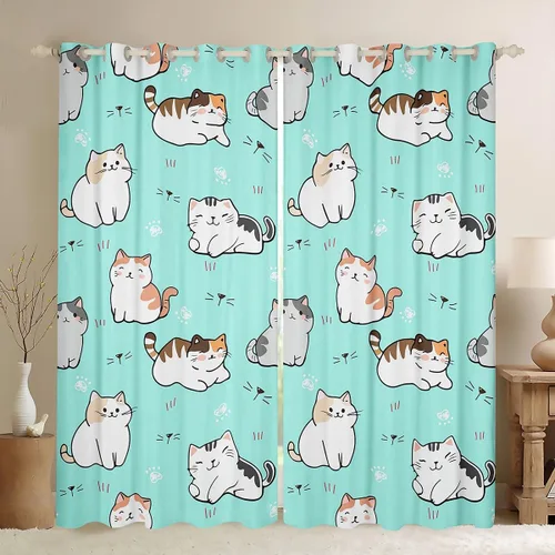 Miniatura 42 de Cortinas opacas con estampado de animales de safari, guepardo, cebra, tigre, jirafa, leopardo, 104 pulgadas de ancho x 84 pulgadas de largo