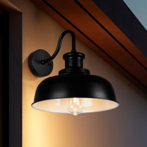 Miniatura 6 de Luz solar de granero para exterior, luces de pared al aire libre del atardecer al amanecer, funciona con energía solar, aplique de pared exterior