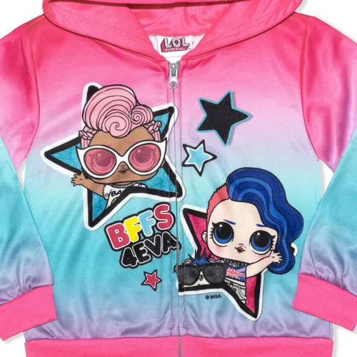 Miniatura 2 de LOL Surprise Dolls Girls Zip Up Hoodie for Little and Big Girls BluePink