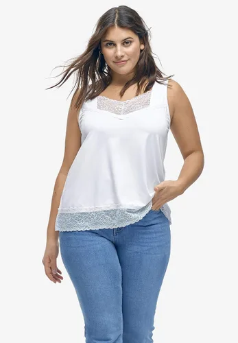 Miniatura 5 de Ellos Camiseta sin mangas con ribete de encaje en talla grande para mujer