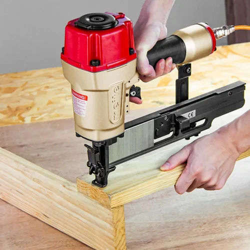 Miniatura 7 de meite Engrapadora de corona estándar de calibre 16 de 7/16 pulgadas, pistola de grapas neumática de construcción resistente para subsuelo