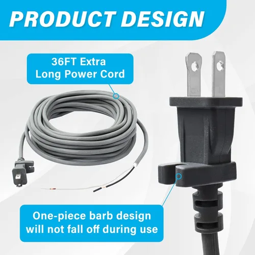 Miniatura 4 de Cable de repuesto para aspiradora Shark Navigator Lift-Away Pro y Shark Rotator Lift-Away, compatible con NV501 NV502 NV341 NV402 NV355 NV356 NV356K