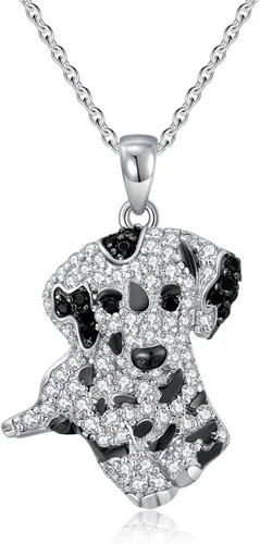 Miniatura 61 de Collares con colgante de perro de plata de ley S925 – 24 razas corgi/husky/labrador/pastor para mujer