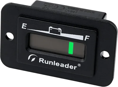 Miniatura 10 de Runleader RL-BI027 Monitor de nivel de batería de plomo ácido DC 12V 24V with Low Battery Alarm,Universal 10-Bar LED Display for Golf Cart
