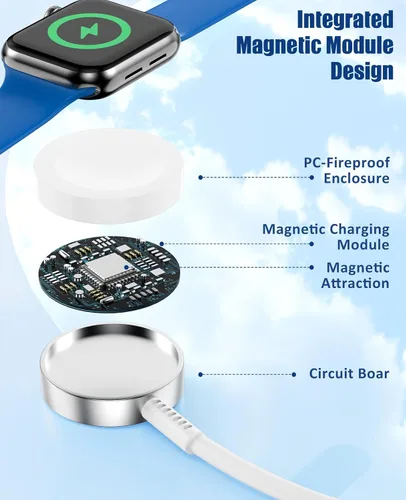 Miniatura 4 de Cargador para Apple Watch de carga rápida, cable de carga múltiple 3 en 1 con cargador USB C de 20 W, cable de carga iWatch de 3 pies para iWatch