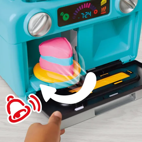 Miniatura 2 de Play-Doh Super Slice Cake Playset, horno de juguete con accesorios de cocina y 11 latas compuestas de modelado, artes y manualidades para niños, a