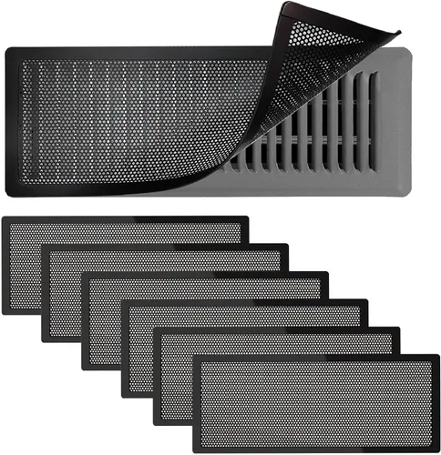 Miniatura 17 de 4 PCS Cubiertas Magnéticas de Ventilación Blancas - 5.5x12 Cubiertas Magnéticas de Ventilación con Pantalla de Malla para Registros de Blanco malla