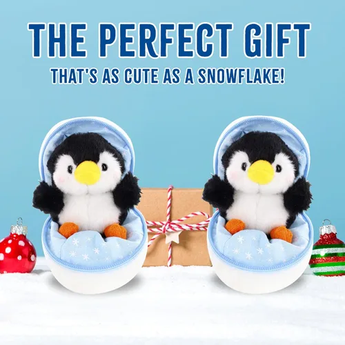 Miniatura 4 de Snowball - Huevo sorpresa con cremallera – 6 pulgadas – Lindo y suave surtido de juguetes de peluche para amigos, familia de todas las edades – Erizo