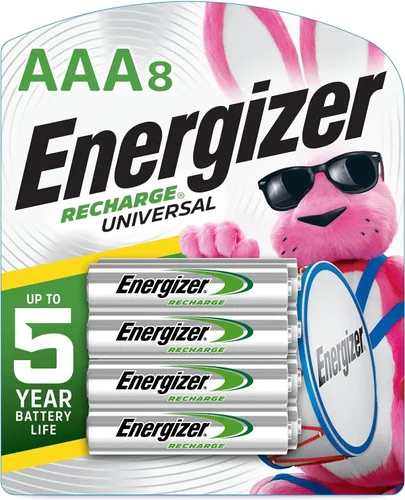 Miniatura 3 de Energizer Baterías AAA recargables, batería NiMH triple A de 700 mAh precargada para 1000 ciclos y baterías D recargables, paquete de 8 pilas AAA