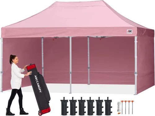 Miniatura 38 de Abccanopy - Toldo de 10 x 10 pies, con paredes laterales, sombra instantánea, con bolsa con ruedas para guardarlo. Incluye 4 bolsas de lastre, Azul